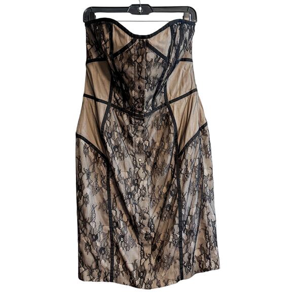 Reiss Babie Strapless Bustier Lace Dress NWT Black Size 10 - Picture 2 of 15